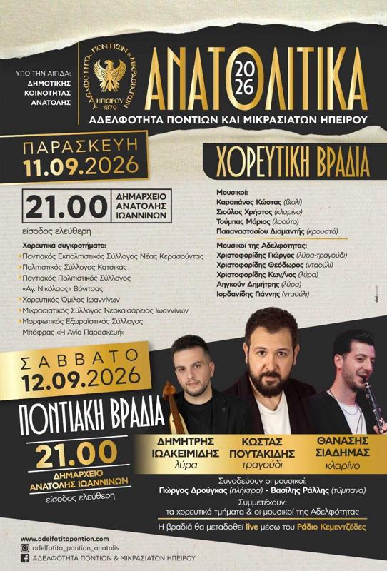 Ανατολιτικά 2026 στην Ανατολή Ιωαννίνων