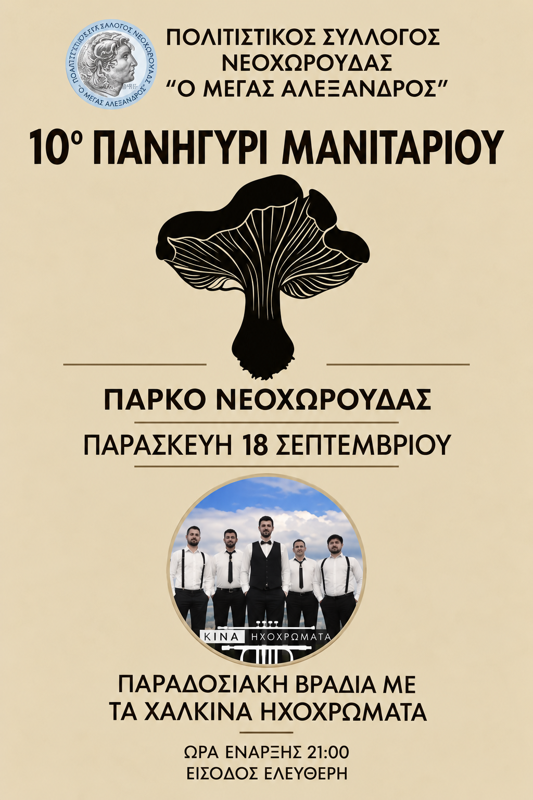 10ο Πανηγύρι Μανιταριού στη Νεοχωρούδα Θεσσαλονίκης (1η μέρα)